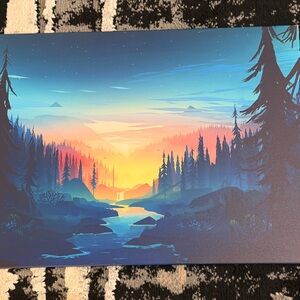 Sunset Forest Metal Art